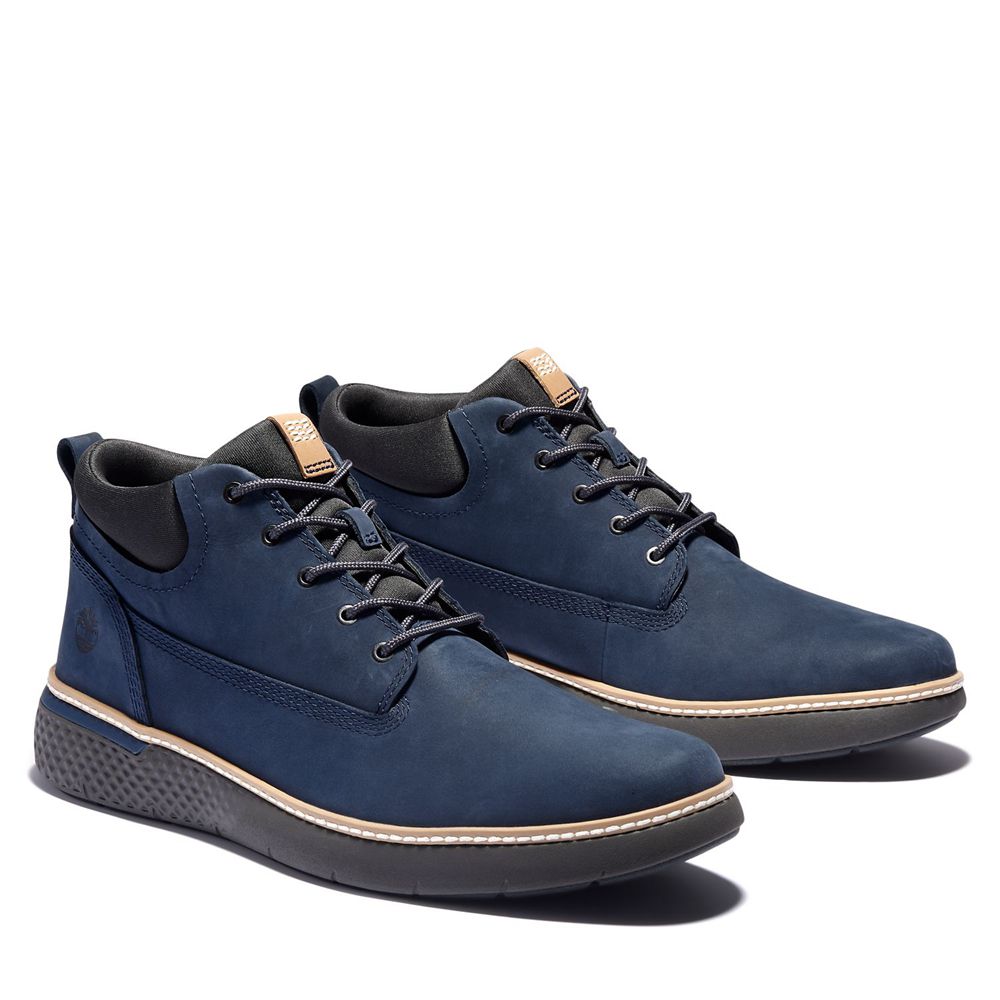 Bocanci Chukka Timberland Barbati Bleumarin - Cross Mark Better Piele - Romania - QYAXSG238